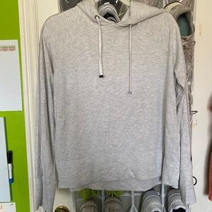 OBO! Medium Athleta Open Hearted Crop Hoodie with Mesh Panels